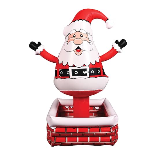 Beistle 20514 4 ft. x 25 in. Inflatable Santa Cooler Figures for Party - Pack of 12